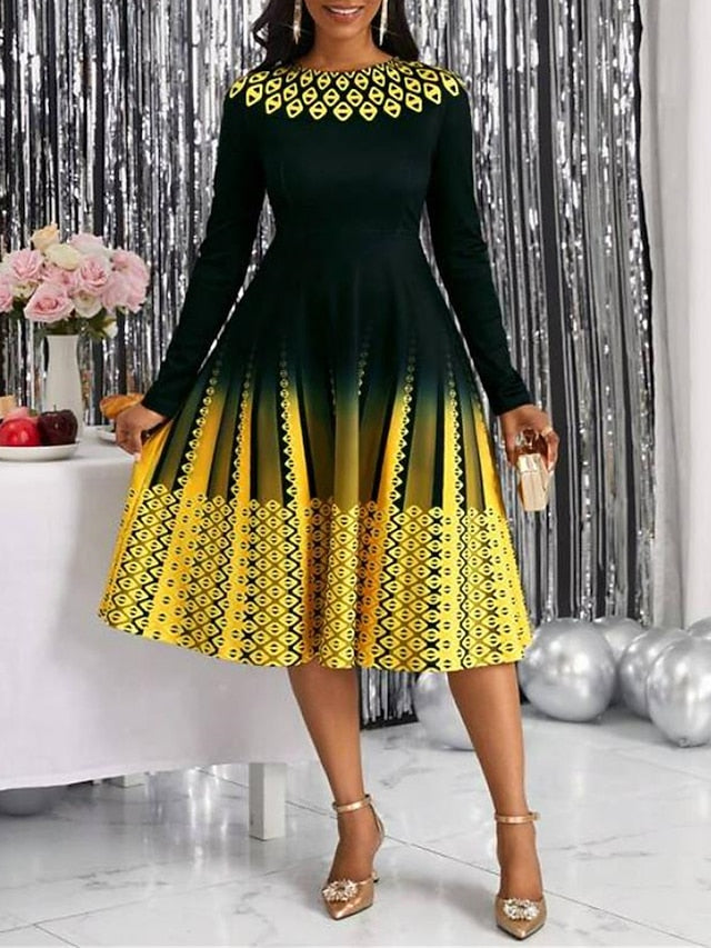 Women's Midi Dress A Line Dress Casual Dress Winter Dress