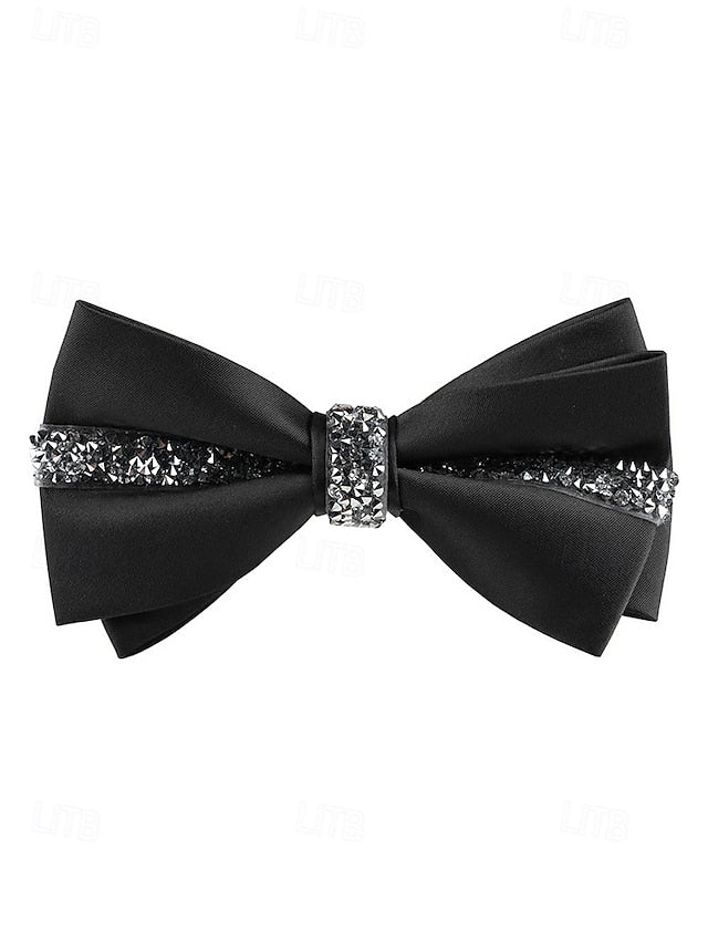 with Satin Bow Embellishment Burgundy Crystal – Elegant Tie