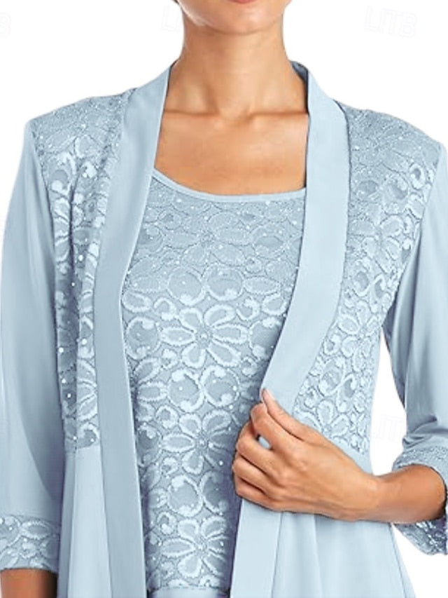 the Piece Dress of 3 Bride Pantsuit Mother Elegant