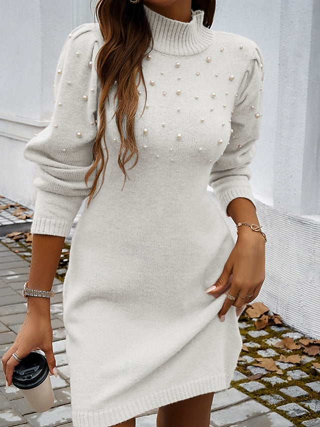 Women's Mini Dress Sweater Dress Elegant Modern Daily Going