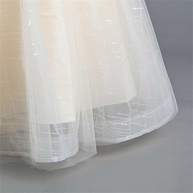 Girls' Kids Color Girl Solid Party Flower Dress