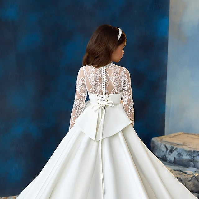 First Party Girls' Dress Communion Color Kids Solid