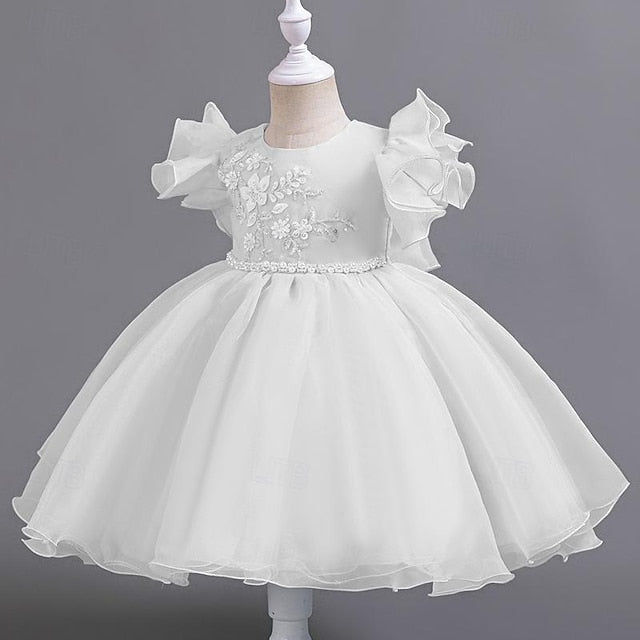 Girls' Wedding Floral Sleeveless Kids Dress Party Sequin