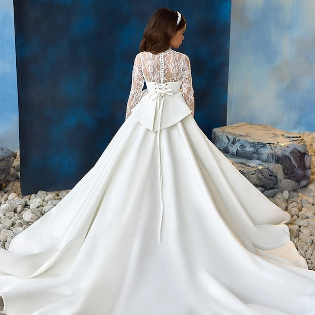 First Party Girls' Dress Communion Color Kids Solid