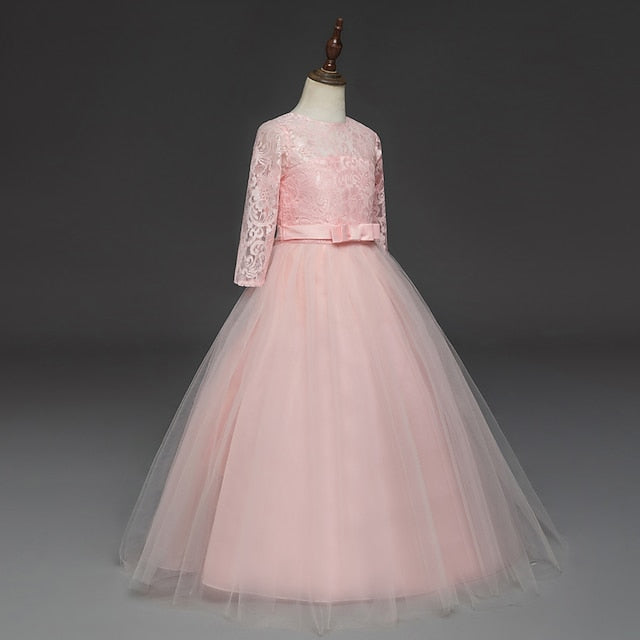 Lace Kids Prom Years Girl 3-13 Flower Princess Dress