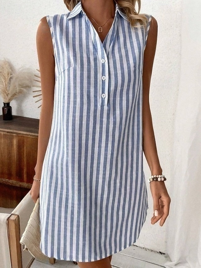 Women's Mini Dress Shirt Dress Fashion Modern Vacation