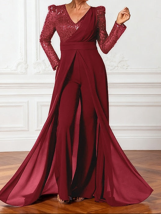 Sparkle Bride the Mother of Dress Jumpsuits Elegant Shine