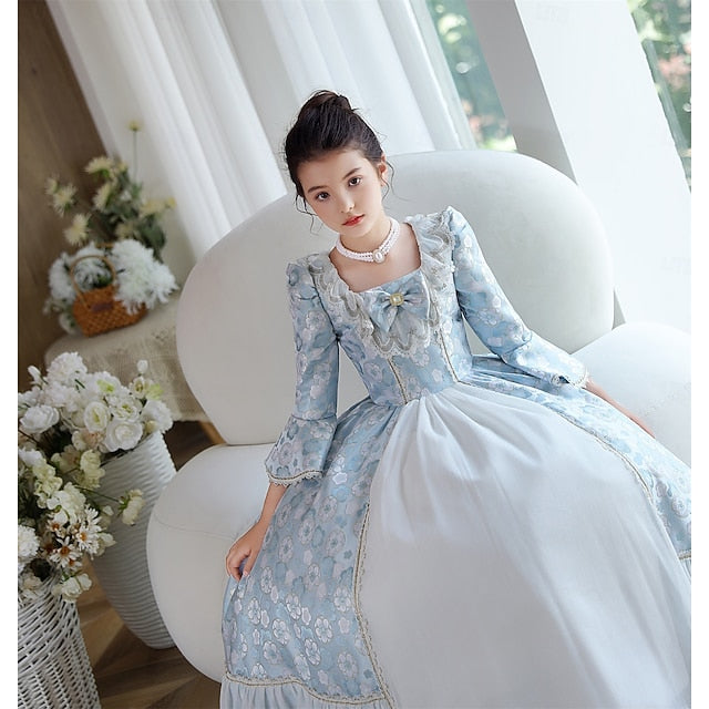 Girl Flower Vintage Rococo Masquerade Gothic Inspired Dress