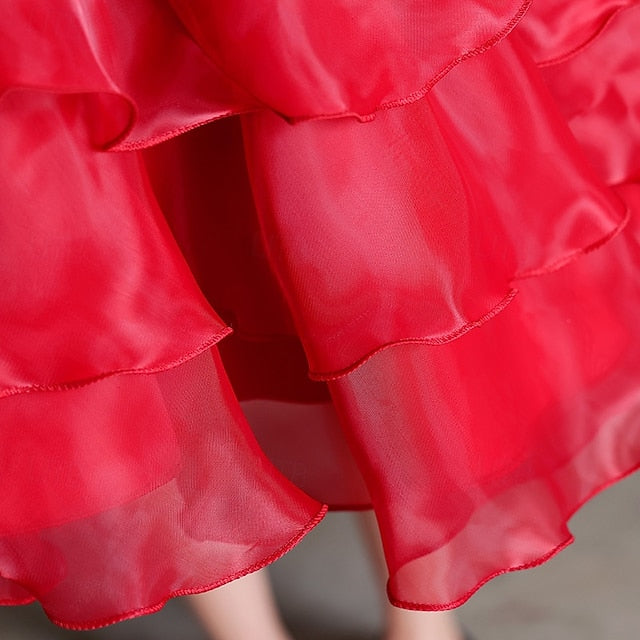 Flower Wedding Kids Dress Sleeve Girls' Special Party Long