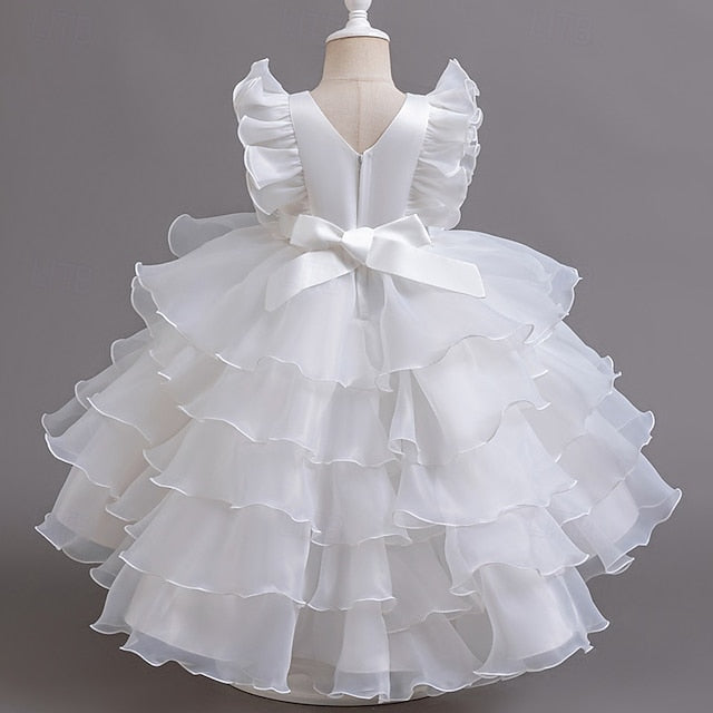 Floral Dress Kids Asymmetrical Girls' Party