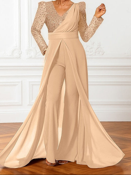 Sparkle Bride the Mother of Dress Jumpsuits Elegant Shine