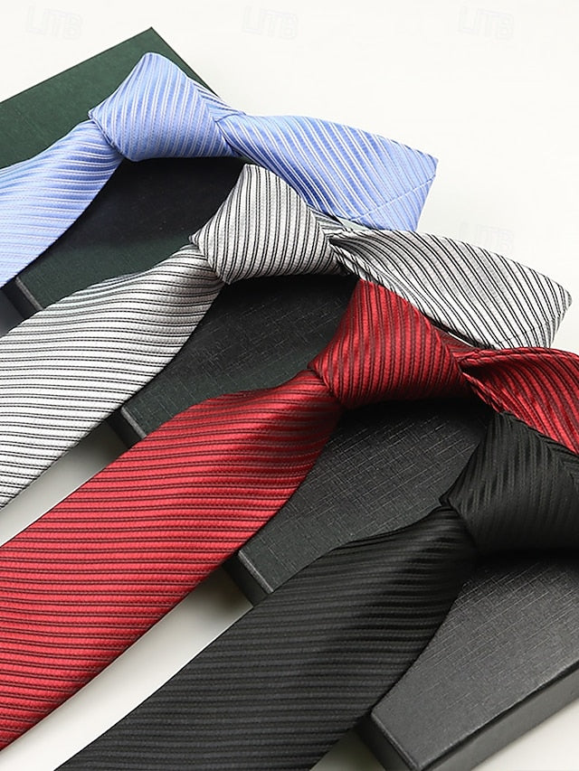 tie striped satin Men's