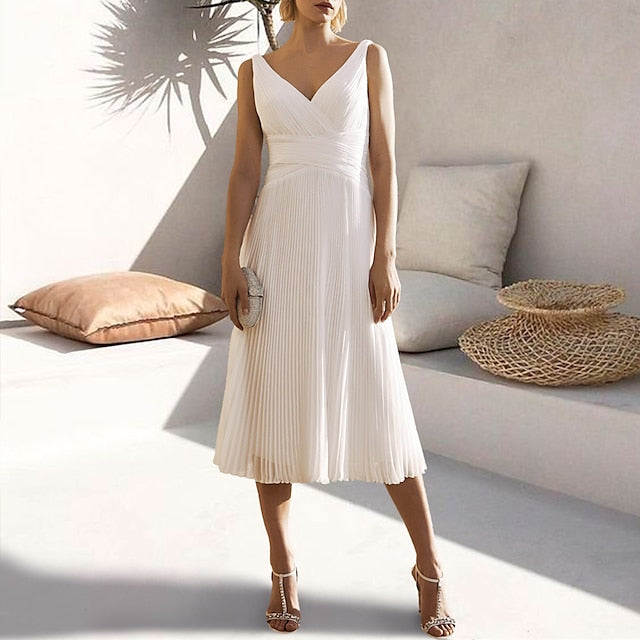 A-Line Cocktail Dresses Elegant Dress Formal Wedding Guest Tea