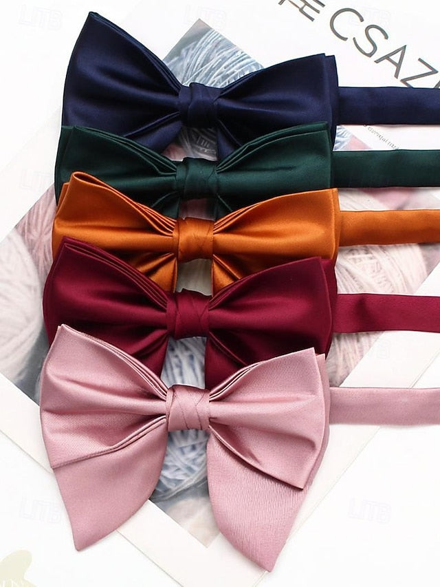 Satin Multiple Bow in Tie Colors Men's