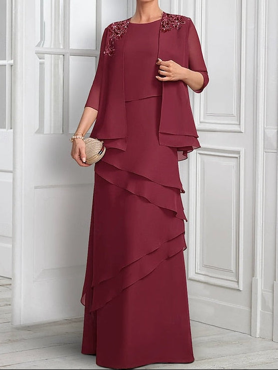 Mother the Piece Suit Formal Two Elegant of Bride A-Line Dress