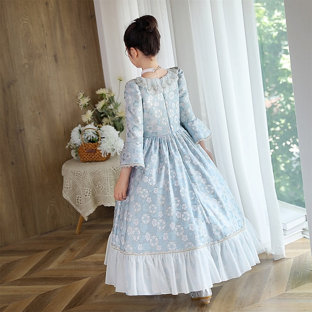 Girl Flower Vintage Rococo Masquerade Gothic Inspired Dress