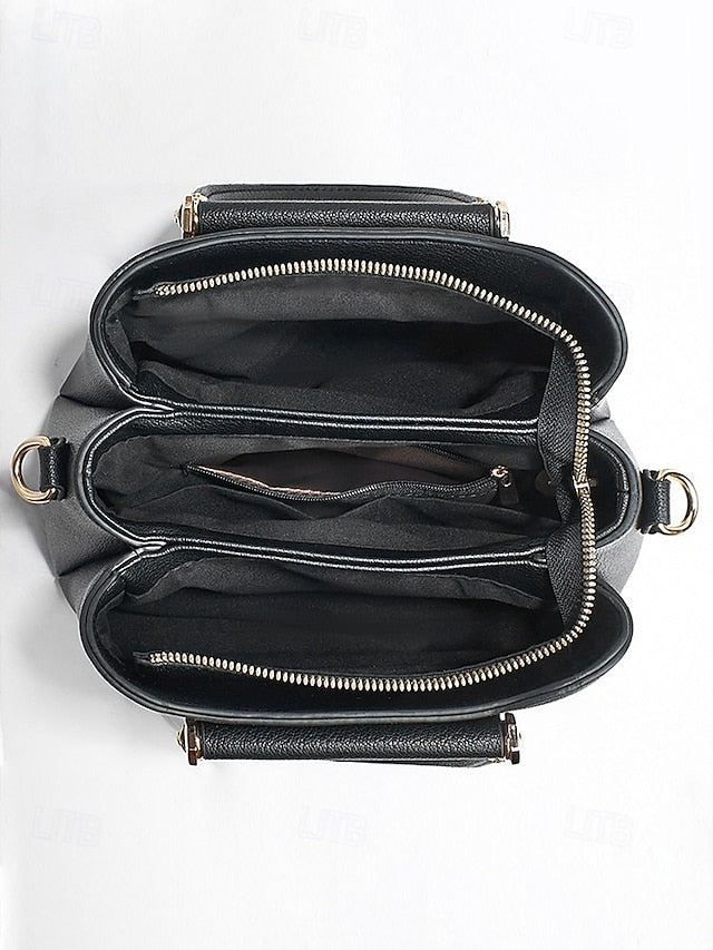 Elegant Croc-Embossed Faux Leather Handbag – Stylish Top