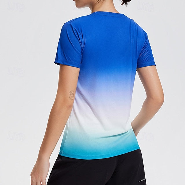 Women's Yoga Top Crew Neck Quick Dry Breathable Short