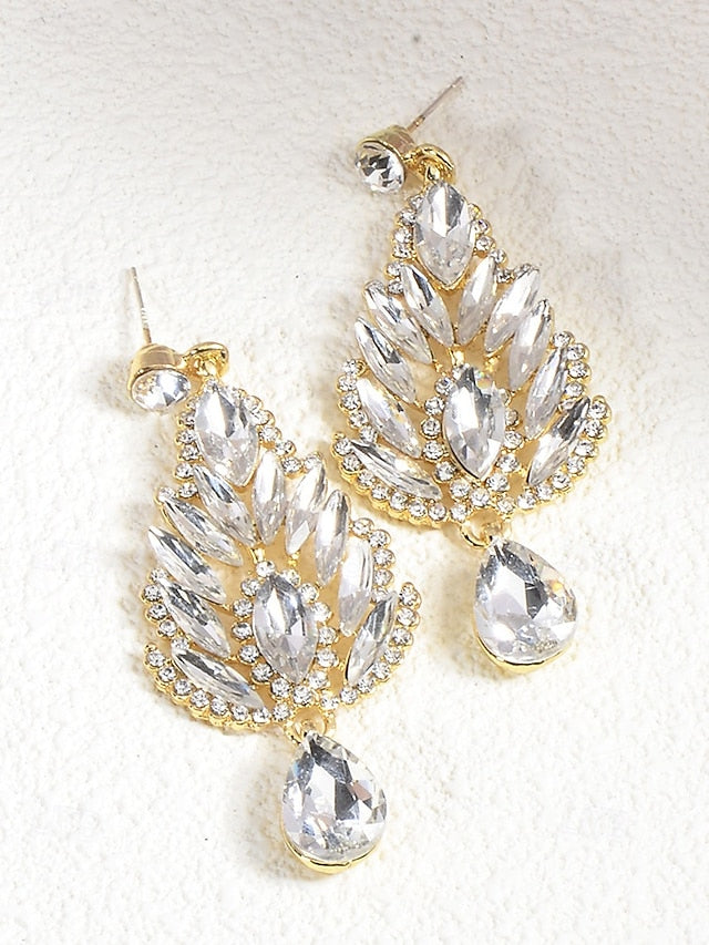 Drop Emerald Green Women's Crystal – Earrings