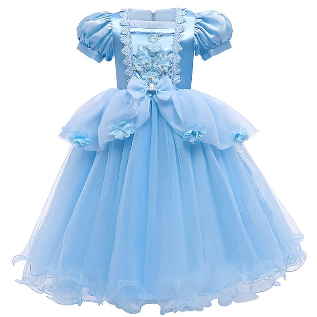 Girl Movie Cinderella Princess Girls' Dress Flower