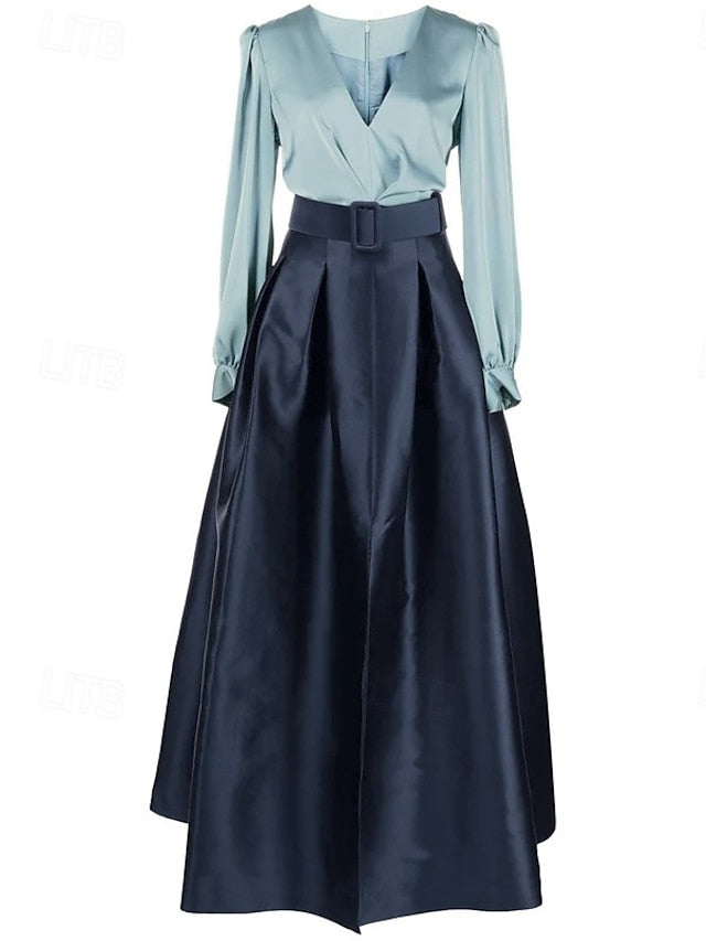 Guest Evening Dress High Formal Floor Split Gown A-Line Wedding