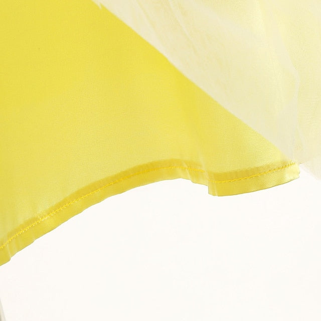 Tiana Bell Princess Theme Tinker Girl Dress Flower Fairytale