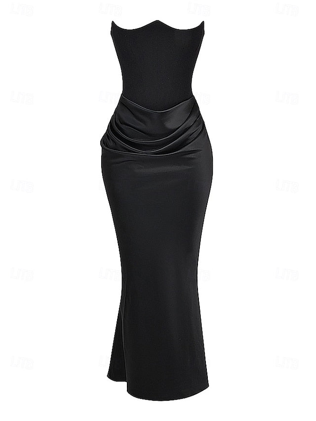 Women's Long Dress Maxi Dress Black Dress Corset Dress